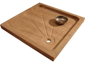 Noce Travertine Shower Tray, Coffee Brown Travertine Noce Travertine Shower Tray, Coffee Brown Travertine