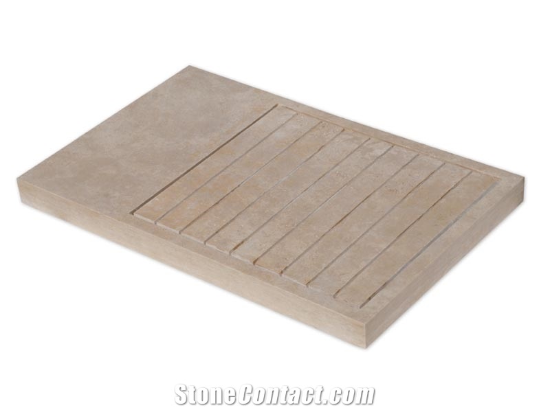 Noce Travertine Shower Tray, Coffee Brown Travertine