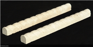 Rope Moulding, Ivory Beige Travertine