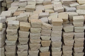 Natural Camel Dust Sandstone Cobbles, Beige Sandstone Natural Camel Dust Sandstone Cobbles, Beige Sandstone