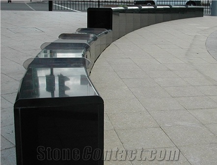 Nero Assoluto Polished Granite Bench, Black Granite