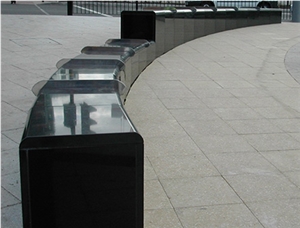 Nero Assoluto Polished Granite Bench, Black Granite