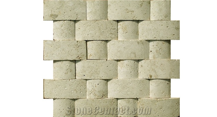 Coral Stone Wave Mosaic, Coral Stone 3d Mosaic