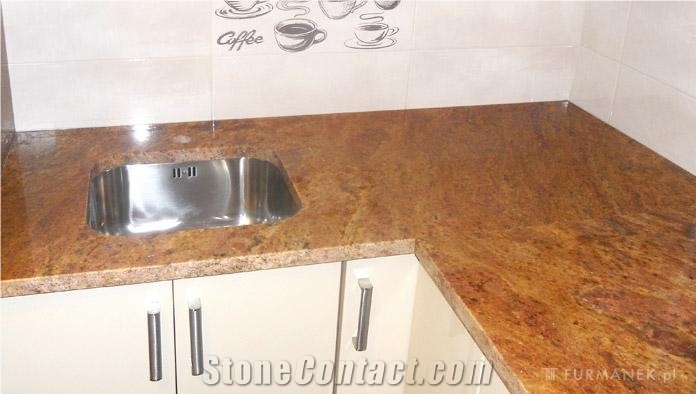 Ghibli Granite Countertop, Yellow Granite