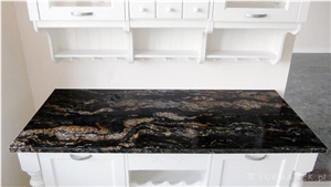 Magma Gold Countertops, Black Granite