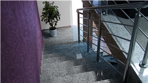 Tiger Skin White Granite Stairs