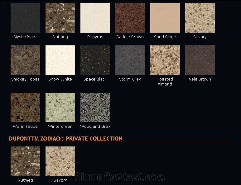 DuPont Zodiaq Colors