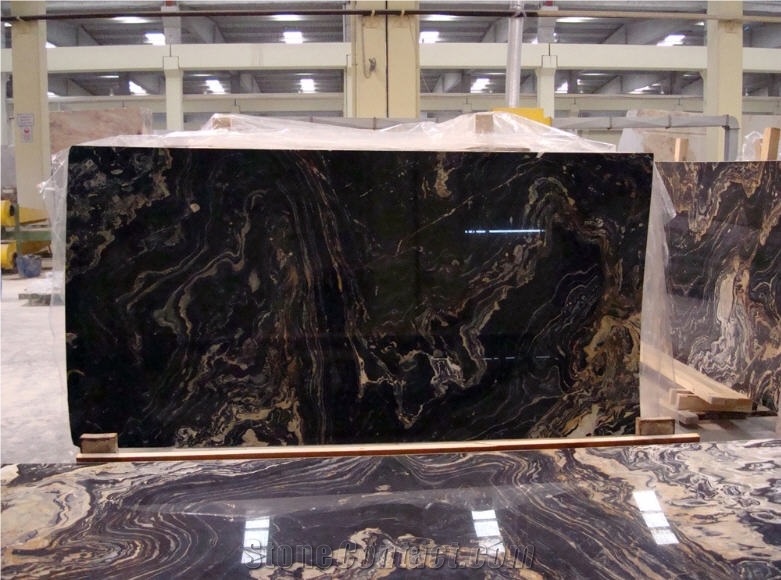 Deep Galaxy Marble Slabs, Turkey Black Marble