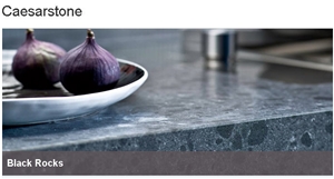 Worktops in Composite Stone - Black Rocks Caesarstone