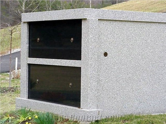 Four Crypt Private Mausoleums, Rosa Beta ,Jet Black Grey Granite