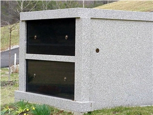 Four Crypt Private Mausoleums, Rosa Beta ,Jet Black Grey Granite