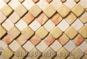 Jerusalem Rose Stone Mosaic, Pink Limestone