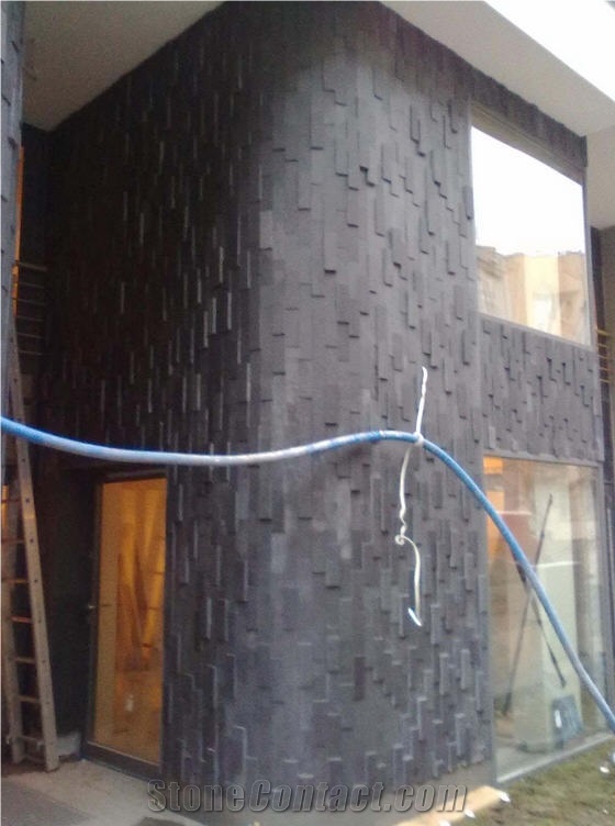Black Slate Wall Cladding Tiles