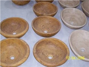 Beige Travertine Bowls