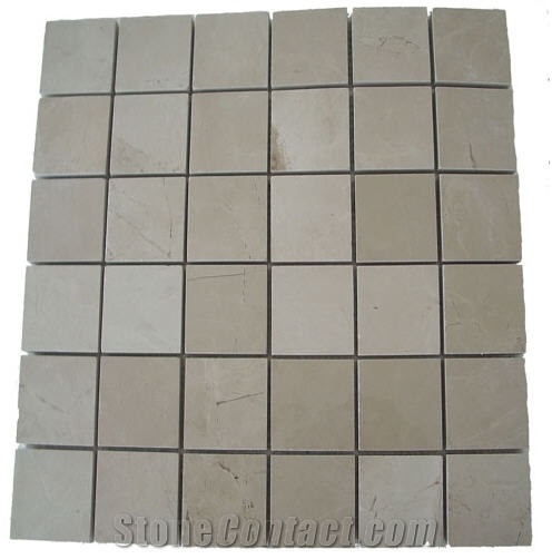 Lara Cream Limestone Mosaic, Beige Limestone