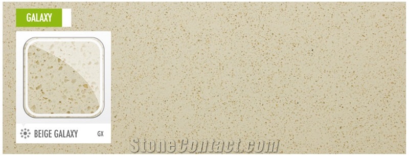 Beige Galaxy Quartz Stone