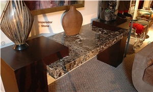Dark Emperador Marble Furniture, Brown Marble