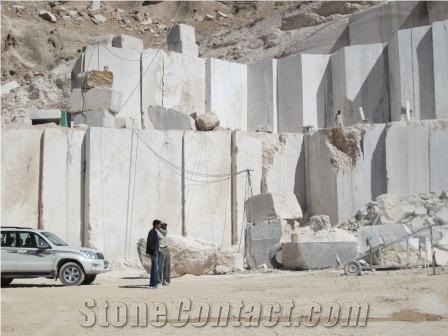 Morvarid Abade Marble Block, Iran Beige Marble