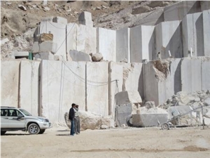 Morvarid Abade Marble Block, Iran Beige Marble