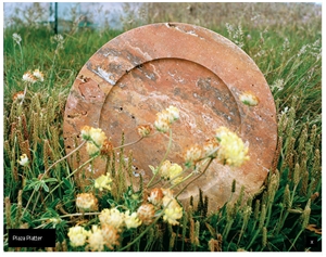Plaza Platter, Travertino Toscano Rosato Venato Red Travertine Building, Walling