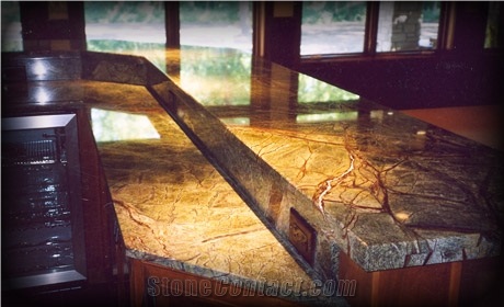 Rain Forest Brown Marble Countertop