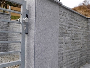 Tonalite Mushroomed Wall Stone, Oplotnica Sivi Grey Granite