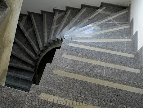 Tonalite Stairs, Steps, Pohorski Tonalit Grey Granite