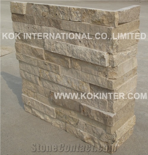 Beige Travertine Cultured Stone
