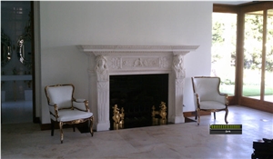 Beige Limestone Fireplace Beige Limestone Fireplace
