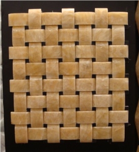 Stone Fair Hot Style Standard Size Yellow, Honey Yellow Onyx Mosaic