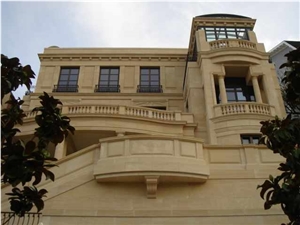 Mediterranean Style Sandstone Wall Cladding, Beige Sandstone Wall