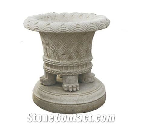 Pink Granite Flower Pot