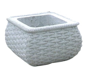 Granite Flowerpot, White Granite Pot Granite Flowerpot, White Granite Pot