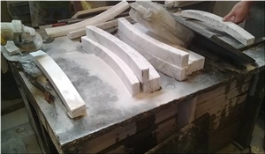 Marble Curve Lines, Beige Marble Liner