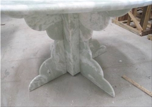 Table - Circle and Curve Cutting, Green Marble Tables
