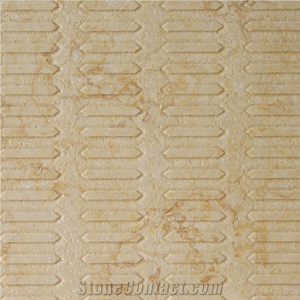 3d Cnc Nature Stone Wall Wave Panel, Yellow Marble Wall