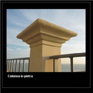 Capital, Stone Pier Caps, Quoins in Limestone, Crema Sicilia Beige Limestone