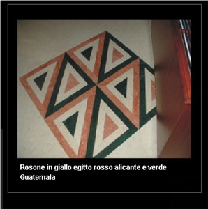 Rosone, Sunny Gold Beige Marble Medallion