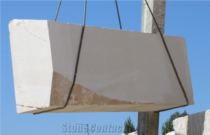Branco Do Mar Limestone Block, Portugal White Limestone