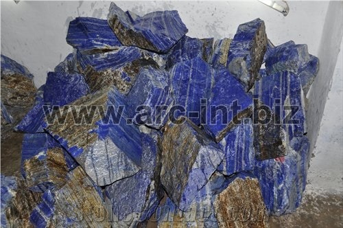 Lapis Lazuli Rough Blocks for Slabs Tiles Carving, Lapis Lazuli Blue Stone Block