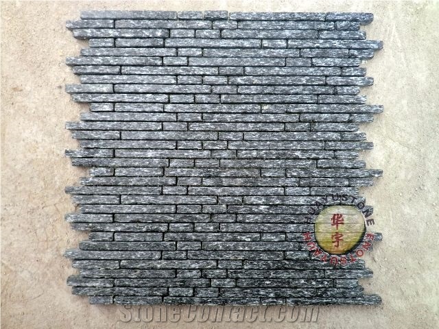 Black Quartzite Stone Mosaic