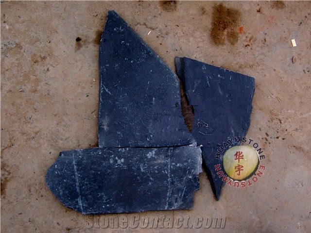 Black Slate Flagstone Walkway Pavers