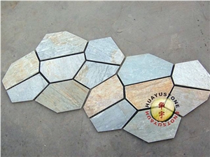 China Rust Slate Net Paste Flagstone