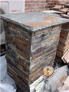 Multicolor Pillar,garden Stone Gate Post