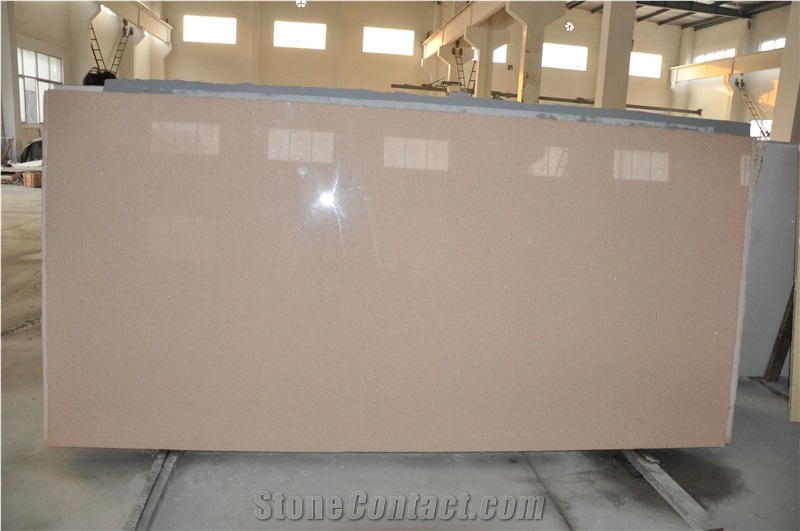 Beige Quartz Slab