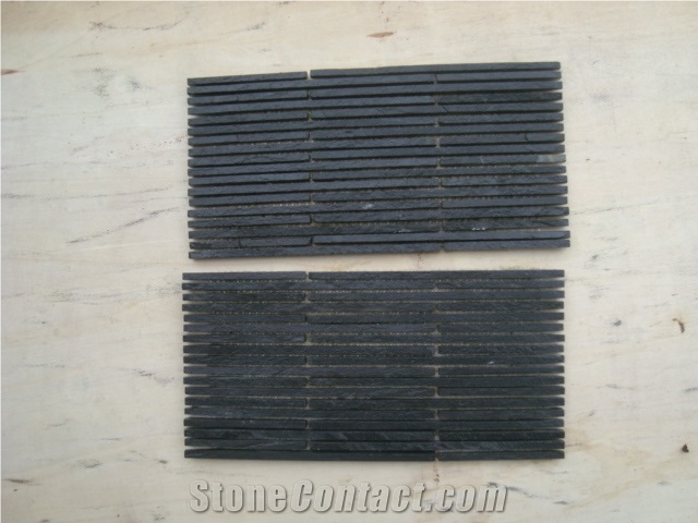 Black Slate Mosaic Wall Tile