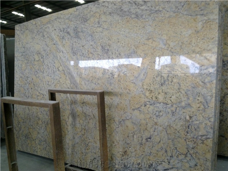 Golden Beach Granite Slabs, Brazil Yellow Granite