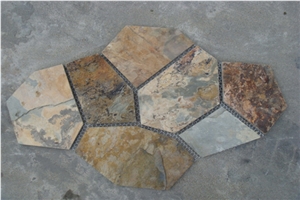 Mesh Slate Flagpaving,Cheap Flagstone with Mesh B