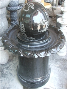 Shanxi Black Granite Ball Fountain