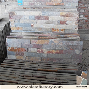 Brown Slate Cultured Stone Wall Pattern, Pillar Ledger Stacked Stone Panel, Thin Ledgestone Veneer Brown Slate Cultured Stone Wall Pattern, Pillar Ledger Stacked Stone Panel, Thin Ledgestone Veneer